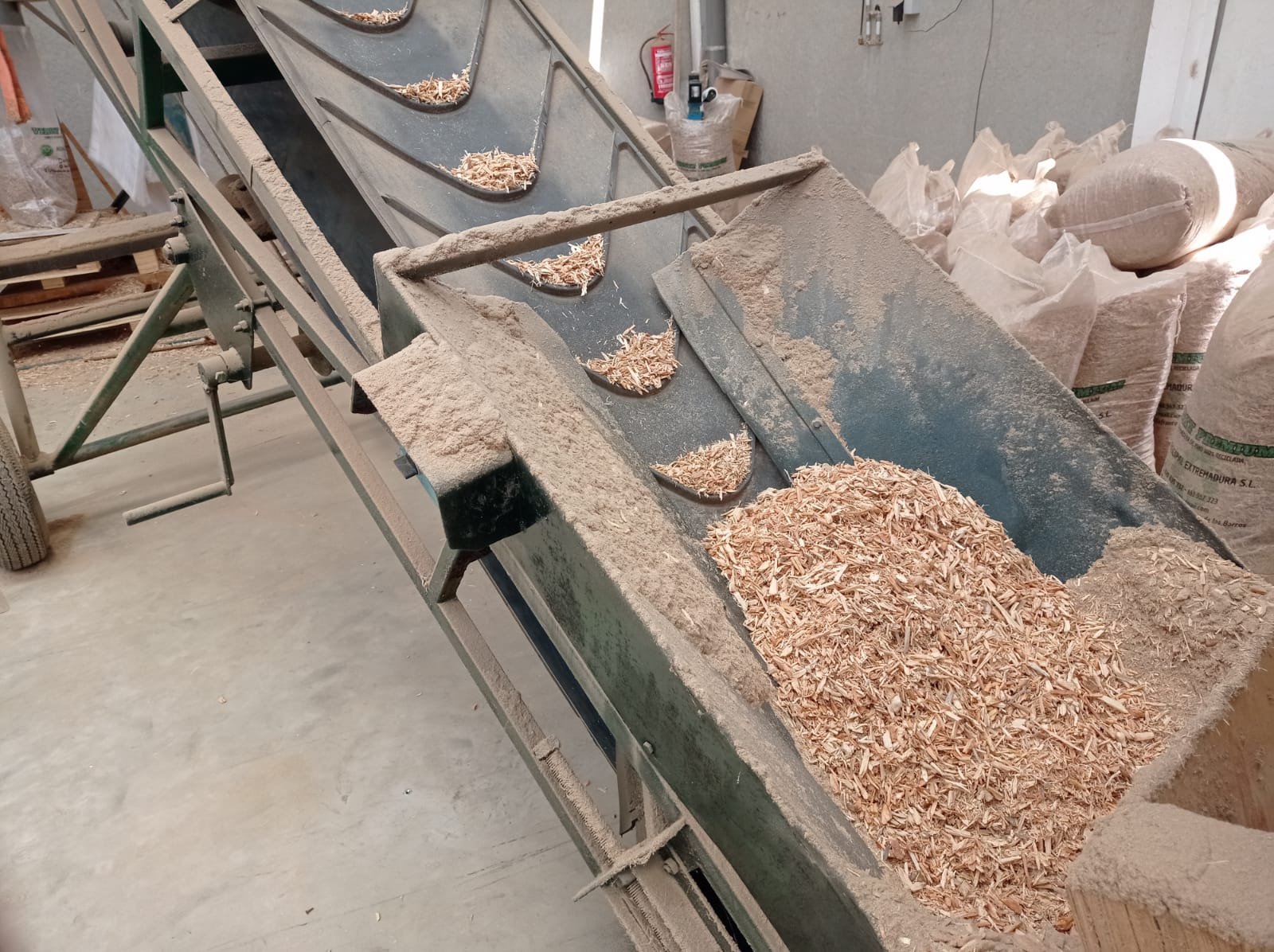 Producción del la viruta premium